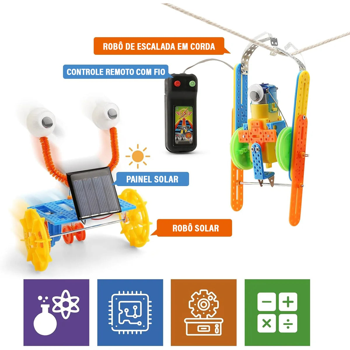 Kits de Ciência de Robótica STEM 5em 1 Bloco de Montar Encaixe Brinquedo Educativo Infantil de Construção