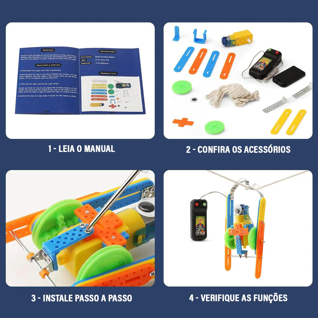 Kits de Ciência de Robótica STEM 5em 1 Bloco de Montar Encaixe Brinquedo Educativo Infantil de Construção