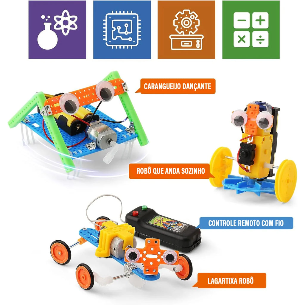 Kits de Ciência de Robótica STEM 5em 1 Bloco de Montar Encaixe Brinquedo Educativo Infantil de Construção