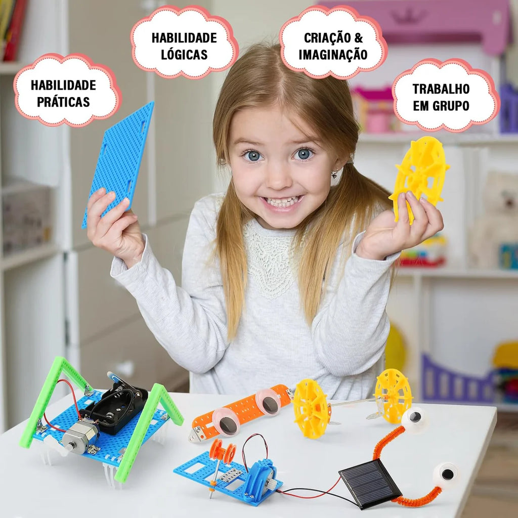 Kits de Ciência de Robótica STEM 5em 1 Bloco de Montar Encaixe Brinquedo Educativo Infantil de Construção