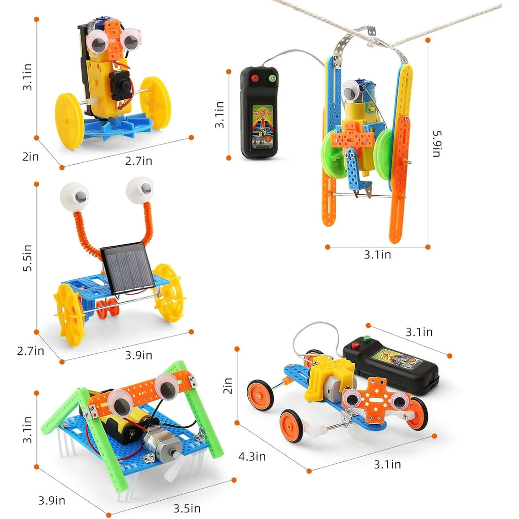 Kits de Ciência de Robótica STEM 5em 1 Bloco de Montar Encaixe Brinquedo Educativo Infantil de Construção