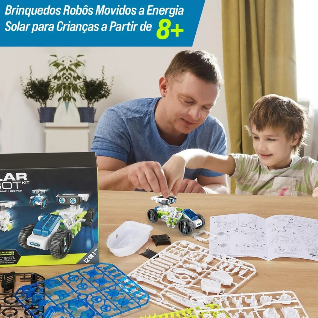 Blocos De Construção Robô Solar Car Veículos Brinquedos Educativos Para Crianças 12 Em 1 Brastoy