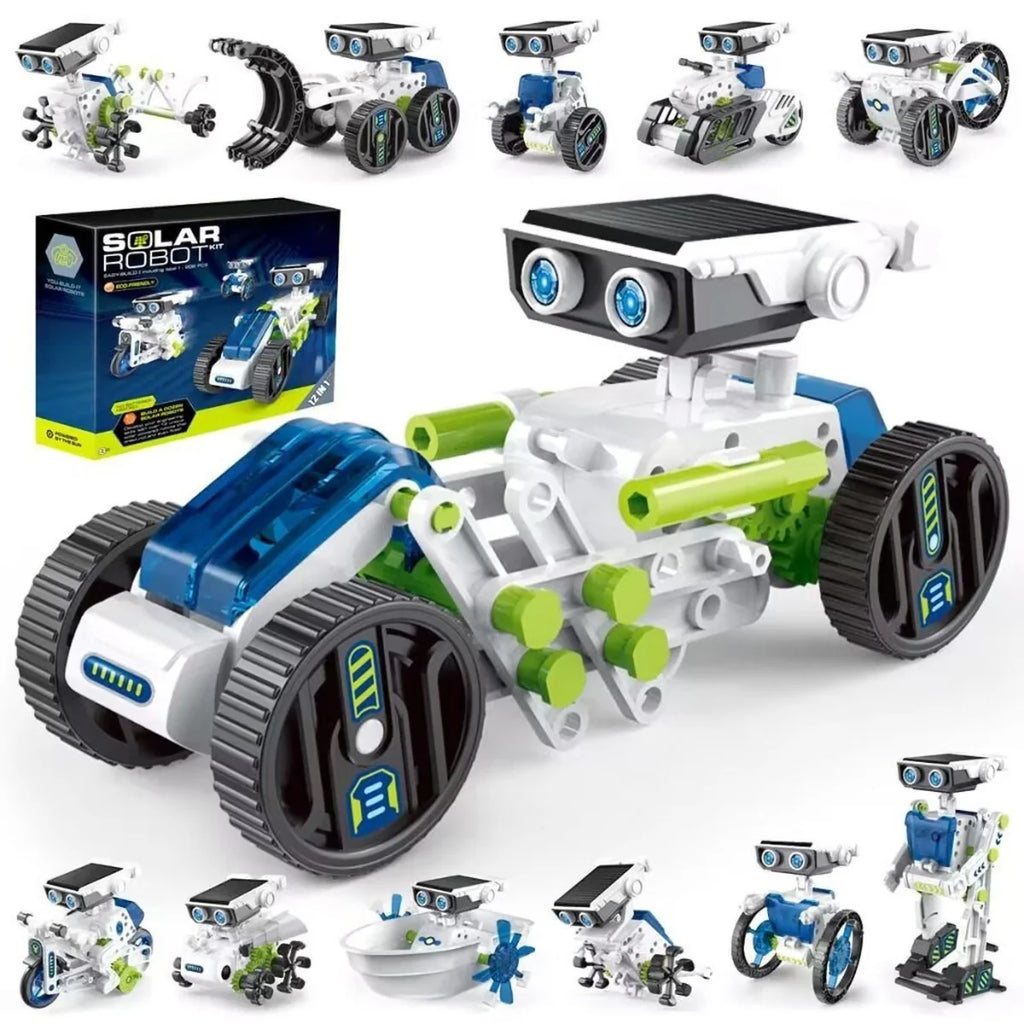 Blocos De Construção Robô Solar Car Veículos Brinquedos Educativos Para Crianças 12 Em 1 Brastoy