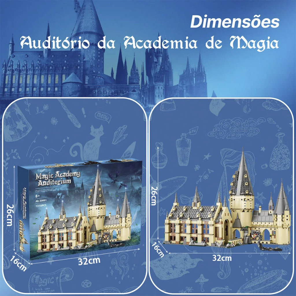 Bloco de Montar Magic Grand Hall 1813 peças Decoração Brinquedo Educativo Infantil Adolescente Adulto Conjunto de Construção