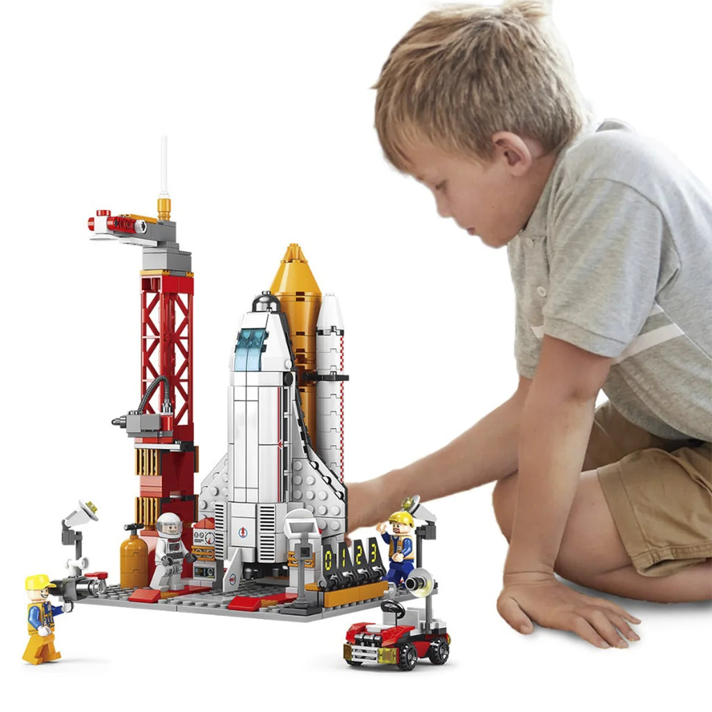 Bloco de Montar Nave Espacial 494 peças Decoração Brinquedo Educativo Infantil Adolescente Adulto Conjunto de Construção