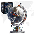 Bloco de Montar Globo Terrestre Mapa Múndi Futurista Puzzle 770 Peças de Encaixar Decoração Colecionador Brinquedo Infantil Adulto