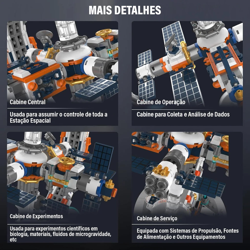 Bloco de Montar Globo Terrestre Mapa Múndi Futurista Puzzle 770 Peças de Encaixar Decoração Colecionador Brinquedo Infantil Adulto