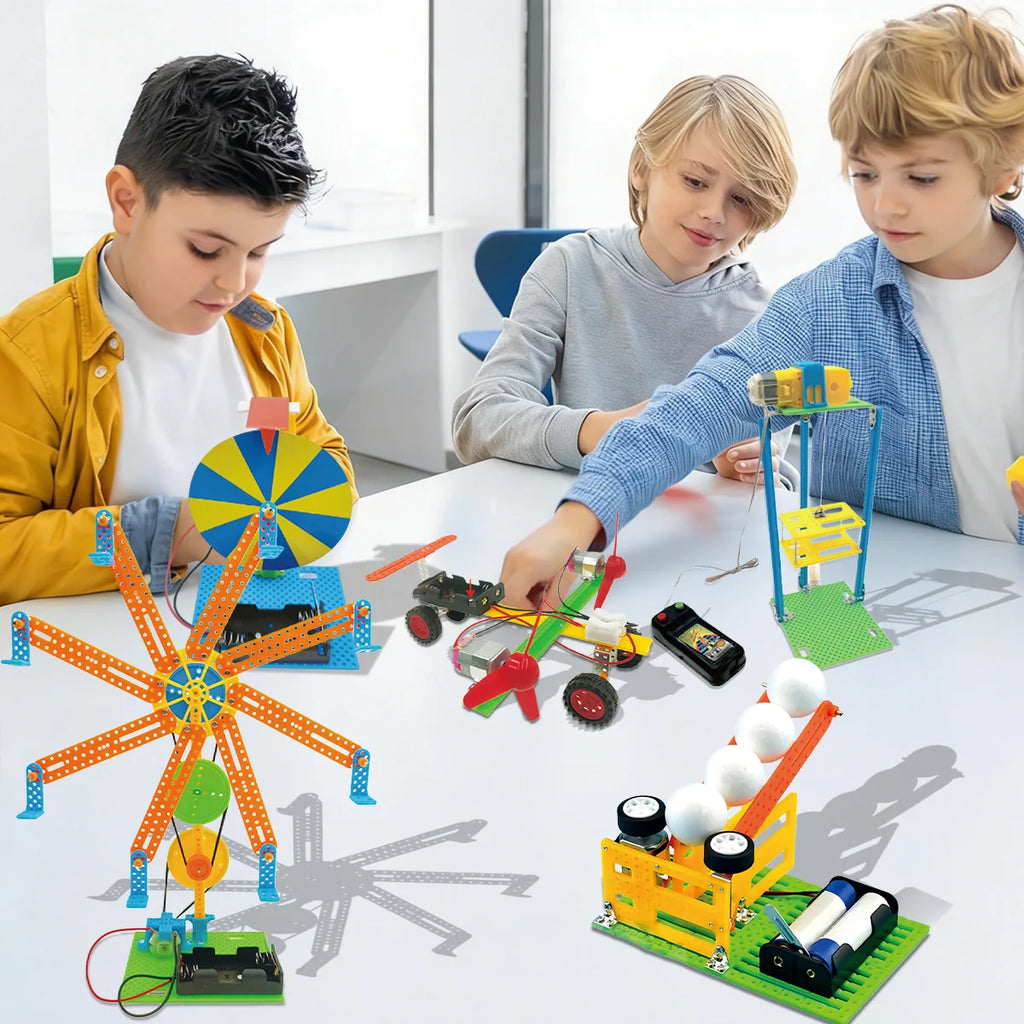 Bloco de Montar Construção Stem Brinquedo Educativo 5 Em 1 Brastoy