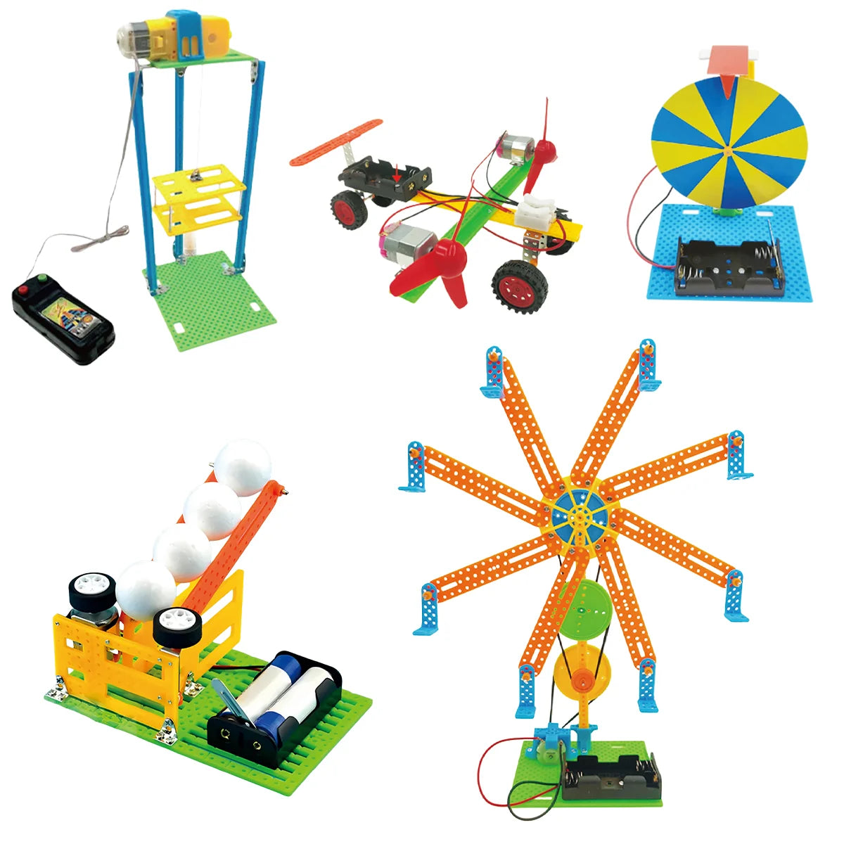 Bloco de Montar Construção Stem Brinquedo Educativo 5 Em 1 Brastoy