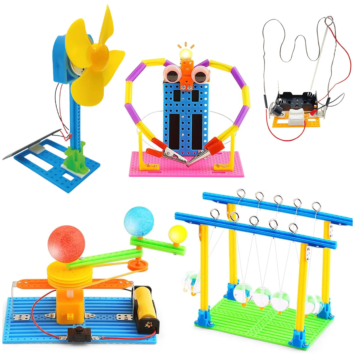 Blocos de Montar Construção Stem Brinquedo Educativo 5 Em 1 Brastoy