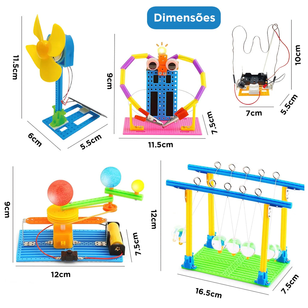 Blocos de Montar Construção Stem Brinquedo Educativo 5 Em 1 Brastoy