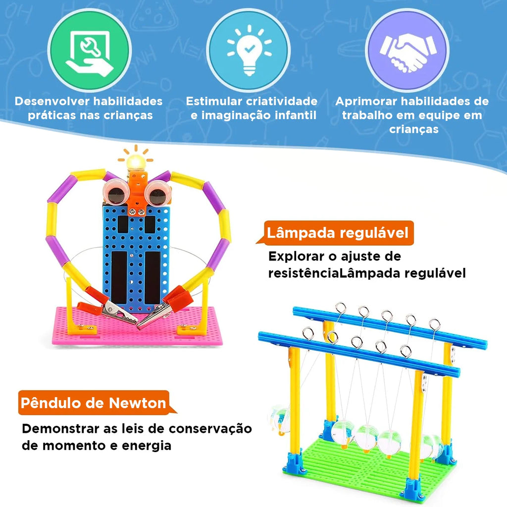 Blocos de Montar Construção Stem Brinquedo Educativo 5 Em 1 Brastoy