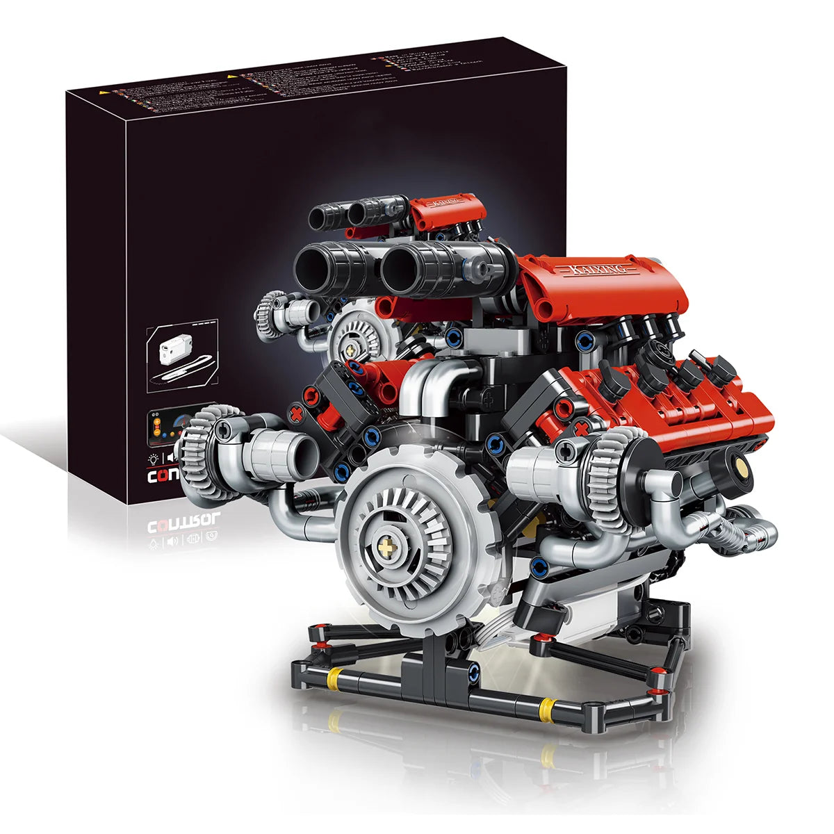 Conjunto De Blocos De Construção De Motor V8 660 Peças Motor V8 Bloco de Montar Educativo