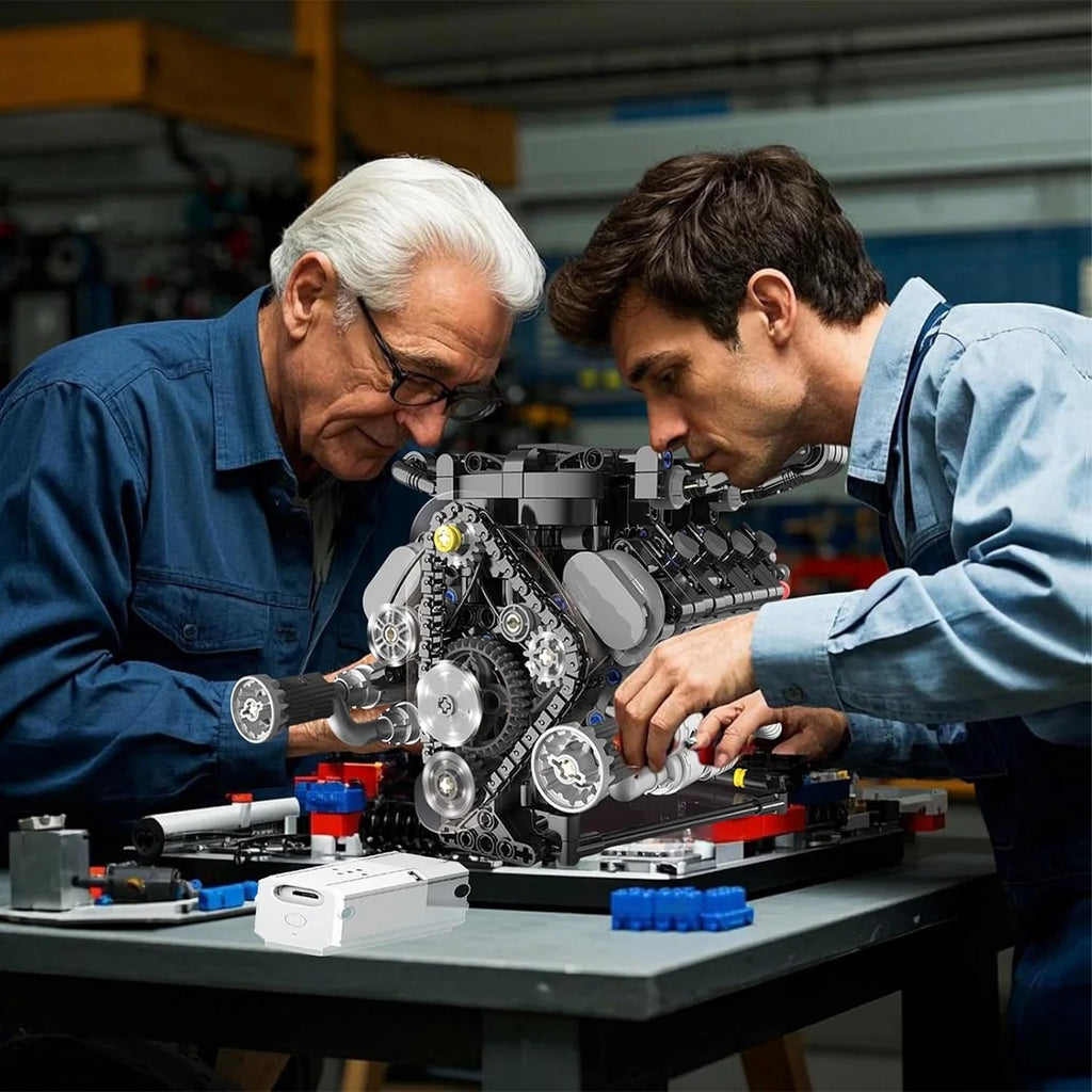 Conjunto De Blocos De Construção De Motor V8 715 Peças De Montar Encaixe Brastoy