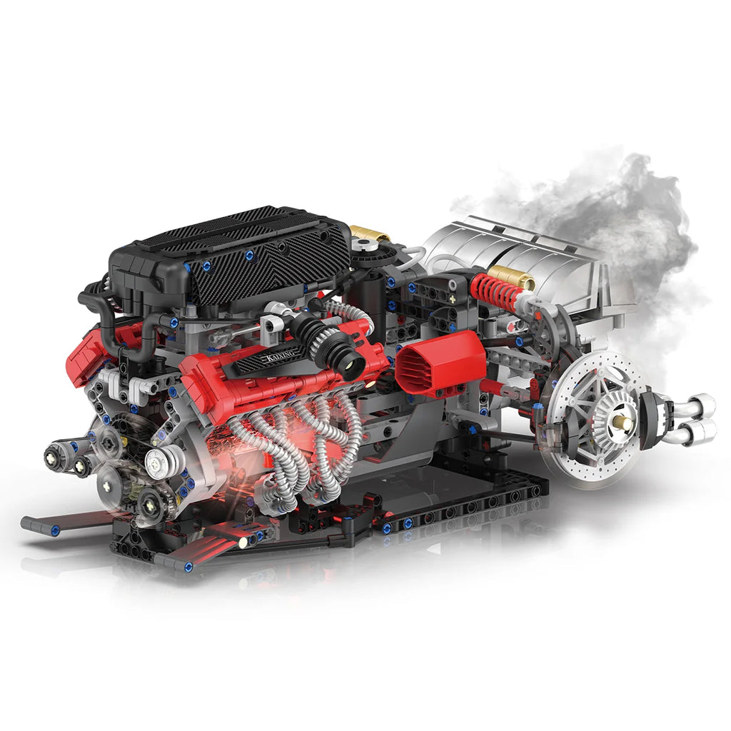 Conjunto De Bloco De Construção De Motor V12 1610 Peças Bloco de Montar Encaixe DK327 Brastoy