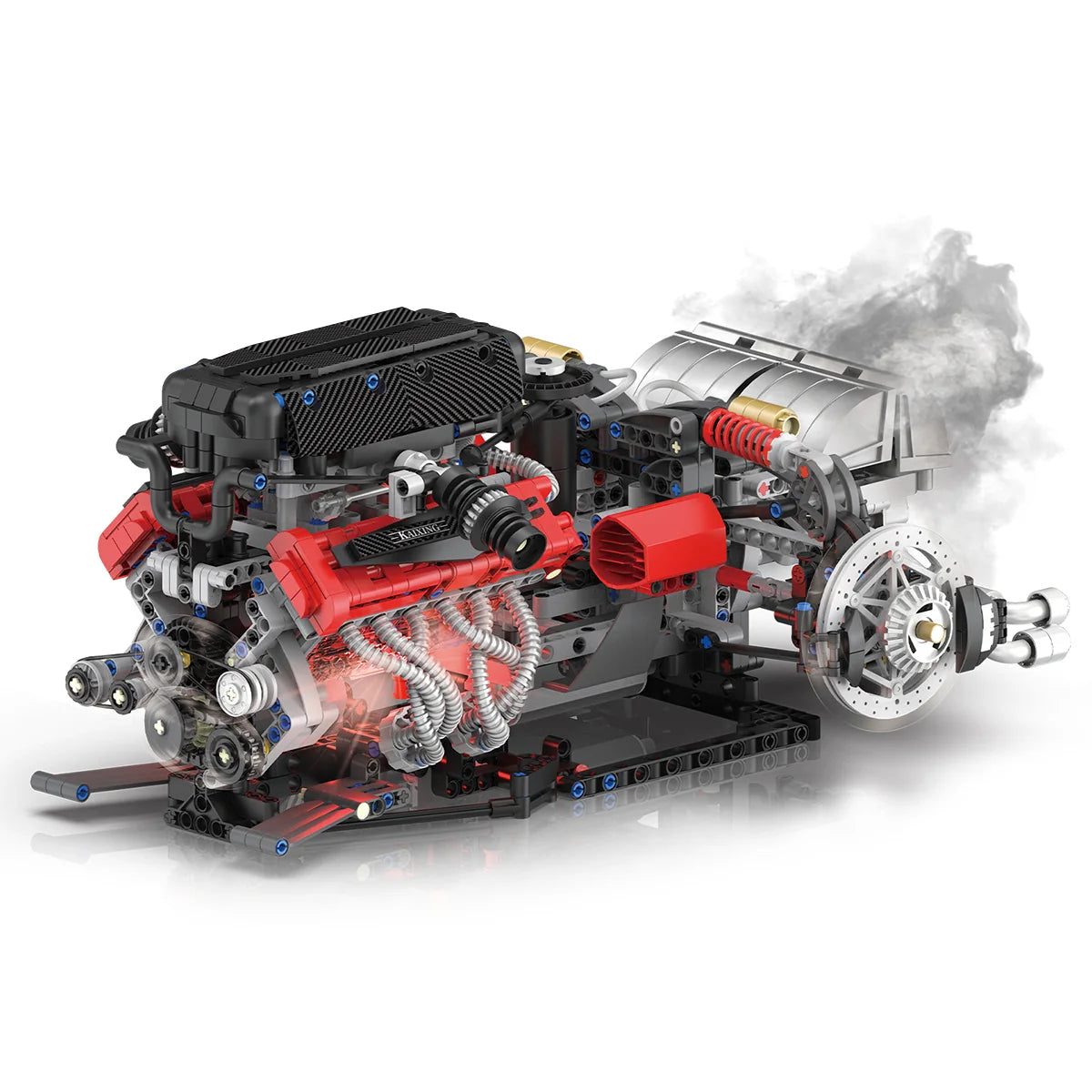 Conjunto De Bloco De Construção De Motor V12 1610 Peças Bloco de Montar Encaixe DK327 Brastoy