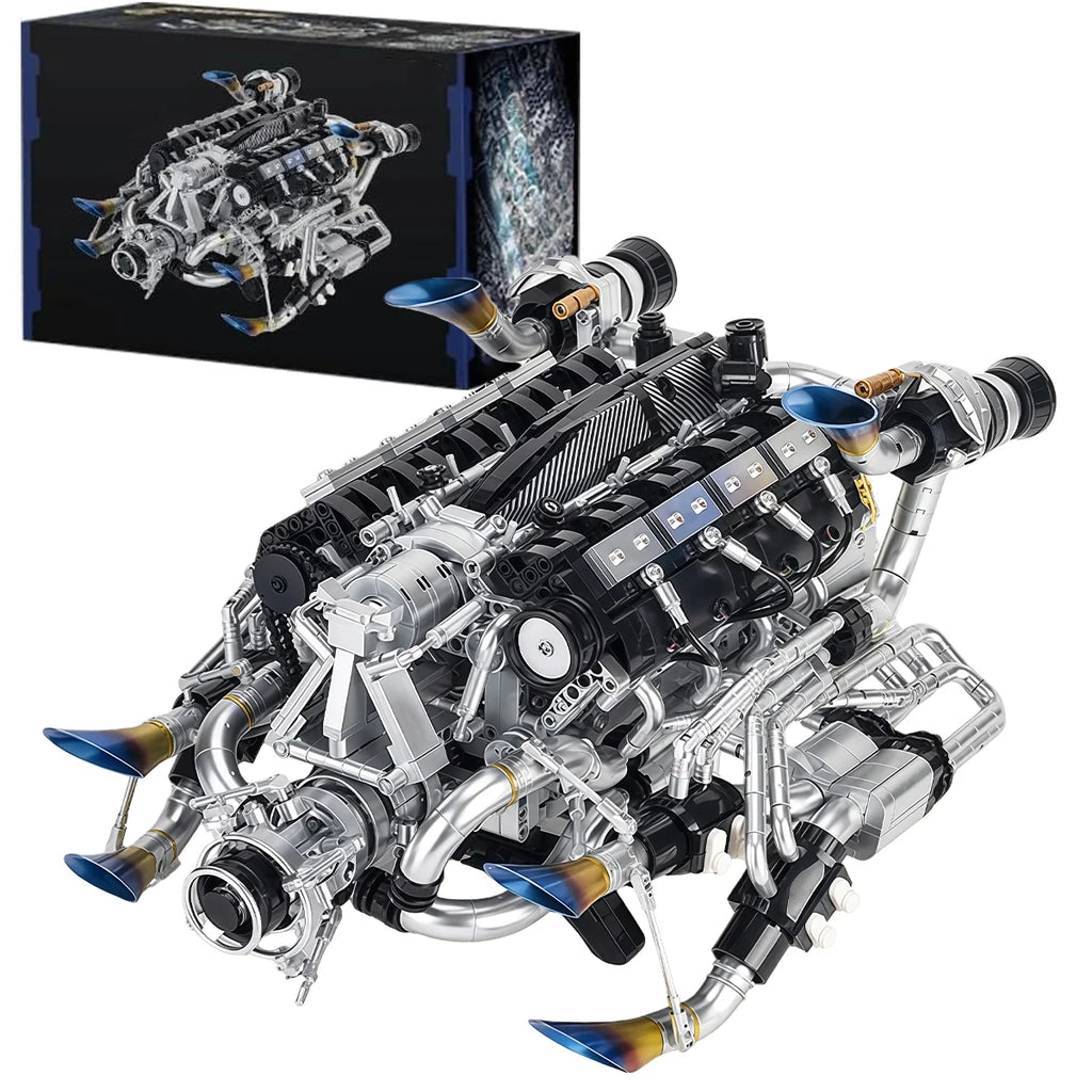Bloco de Montar Motor V8 Funcional Bloco De Construção 2773 Peças de Encaixe dk111 Brastoy