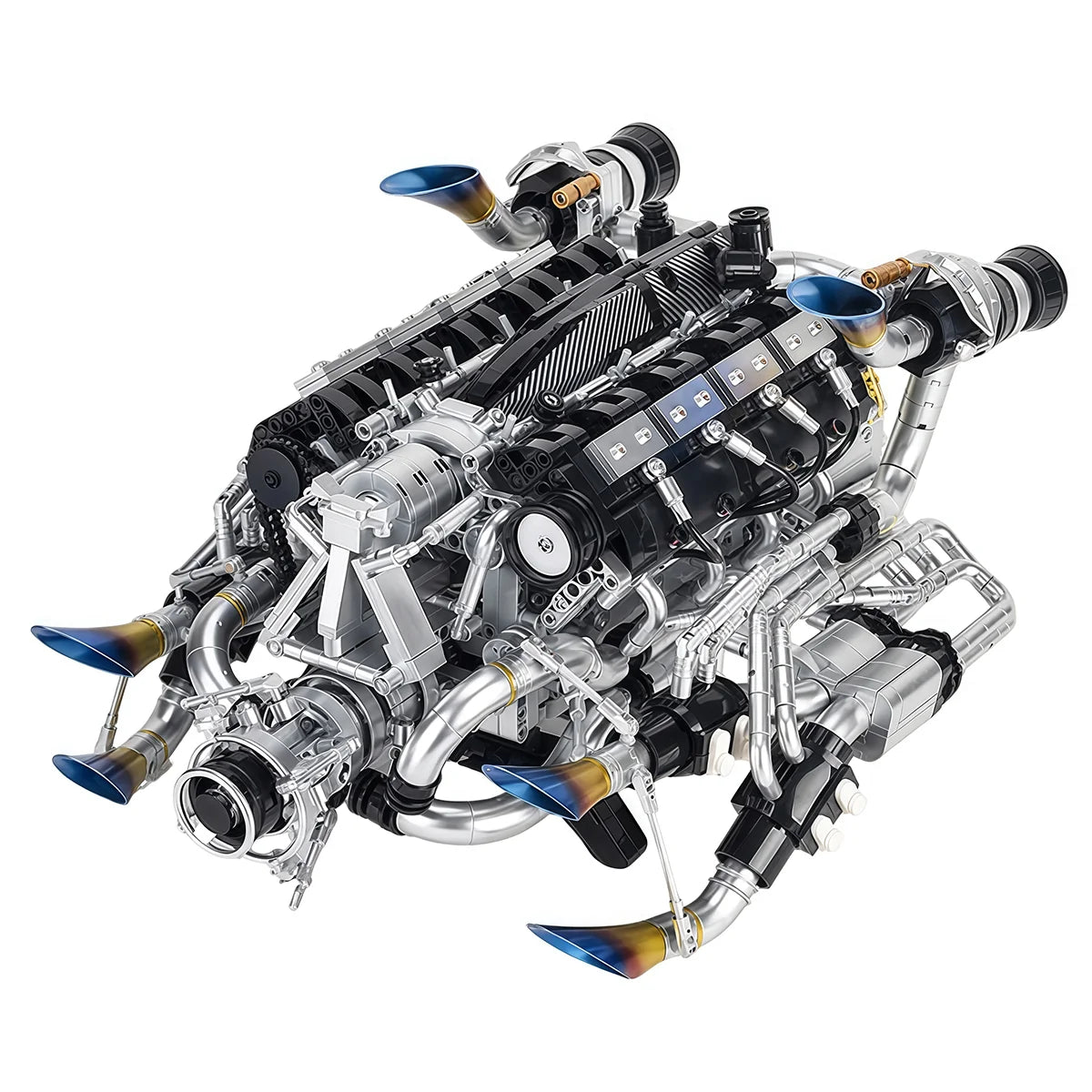 Bloco de Montar Motor V8 Funcional Bloco De Construção 2773 Peças de Encaixe dk111 Brastoy