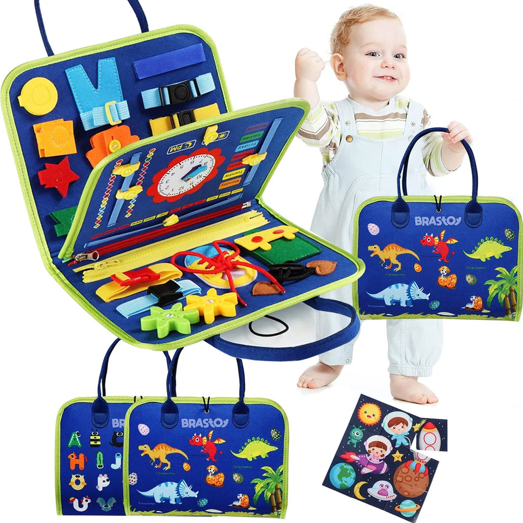 Maleta Educativa Brinquedo Atividades Aprendizados Pedagógica e Diversão para Bebês Crianças Montessori Sensorial