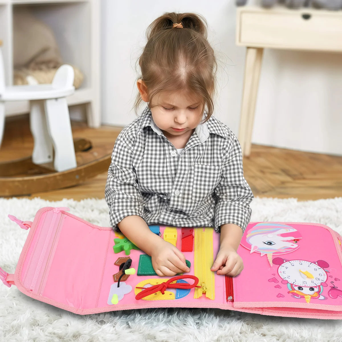 Brinquedo Educativo Infantil Brastoy Maleta de Atividades Aprendizados Pedagógica Montessori Sensorial Diversão para Bebês Crianças