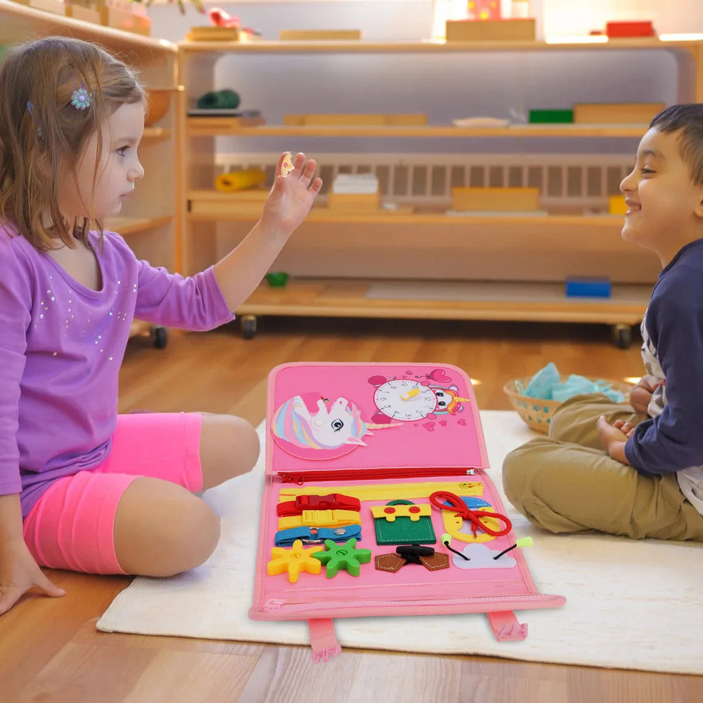 Brinquedo Educativo Infantil Brastoy Maleta de Atividades Aprendizados Pedagógica Montessori Sensorial Diversão para Bebês Crianças