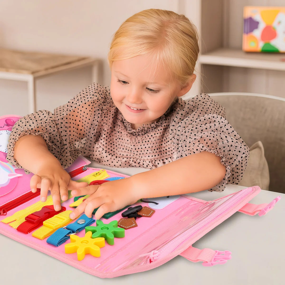 Brinquedo Educativo Infantil Brastoy Maleta de Atividades Aprendizados Pedagógica Montessori Sensorial Diversão para Bebês Crianças