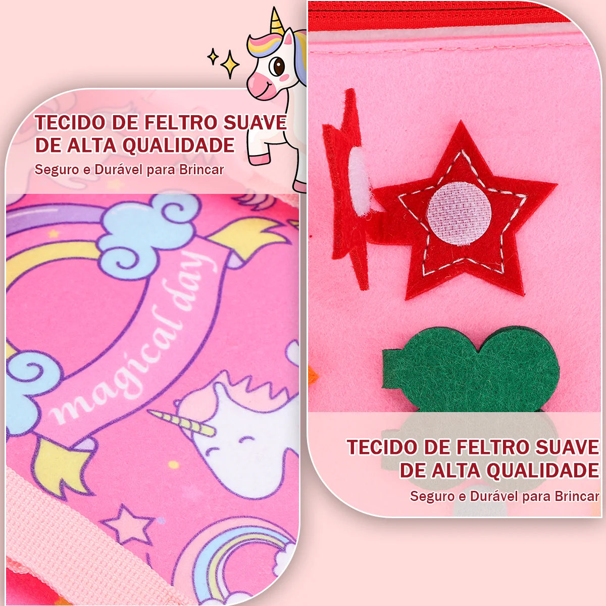 Brinquedo Educativo Infantil Brastoy Maleta de Atividades Aprendizados Pedagógica Montessori Sensorial Diversão para Bebês Crianças
