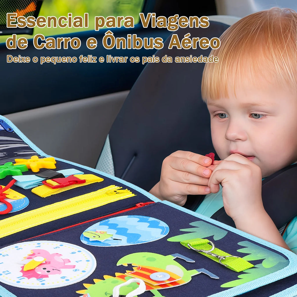 Brinquedo Educativo Infantil Brastoy Maleta de Atividades Aprendizados Pedagógica Montessori Sensorial Diversão para Bebês Crianças