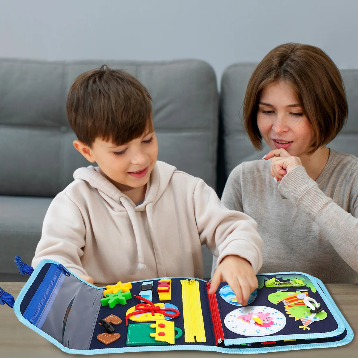 Brinquedo Educativo Infantil Brastoy Maleta de Atividades Aprendizados Pedagógica Montessori Sensorial Diversão para Bebês Crianças