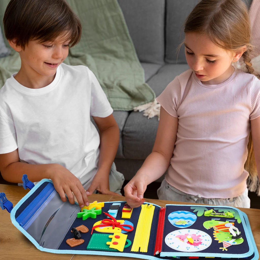 Brinquedo Educativo Infantil Brastoy Maleta de Atividades Aprendizados Pedagógica Montessori Sensorial Diversão para Bebês Crianças