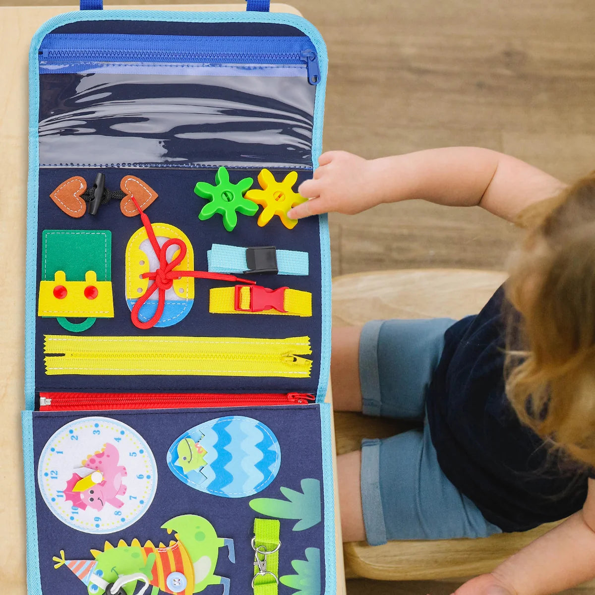 Brinquedo Educativo Infantil Brastoy Maleta de Atividades Aprendizados Pedagógica Montessori Sensorial Diversão para Bebês Crianças