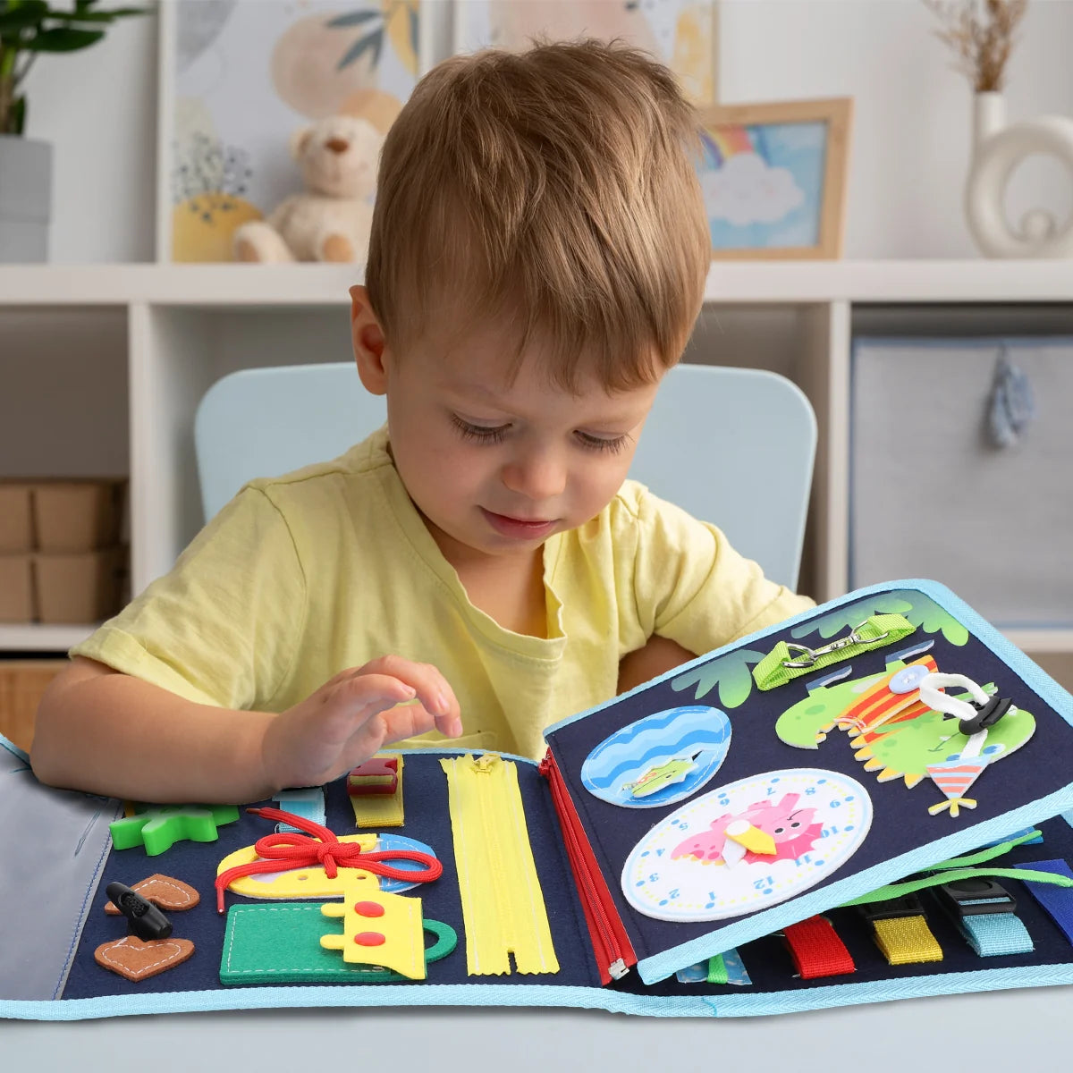 Brinquedo Educativo Infantil Brastoy Maleta de Atividades Aprendizados Pedagógica Montessori Sensorial Diversão para Bebês Crianças