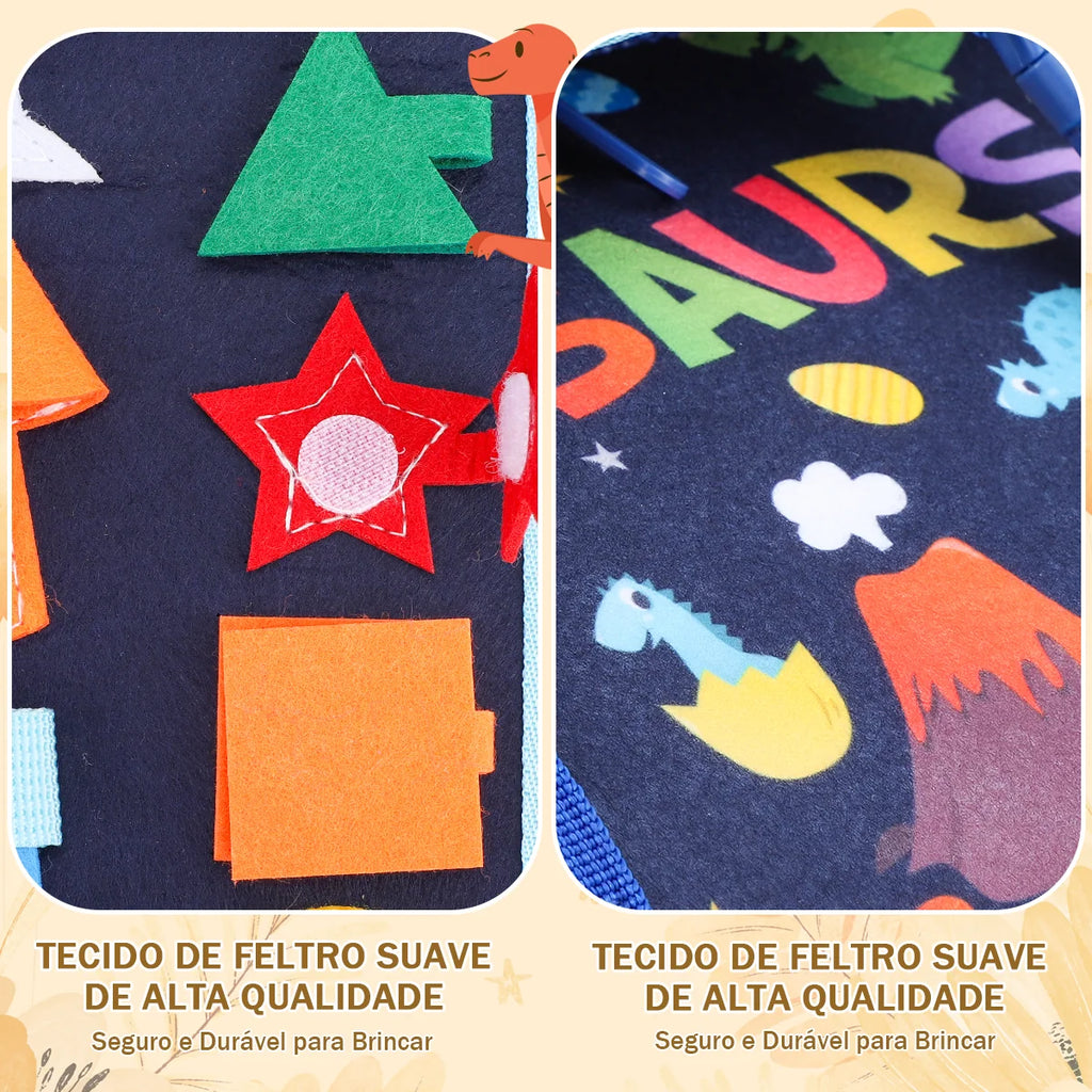 Brinquedo Educativo Infantil Brastoy Maleta de Atividades Aprendizados Pedagógica Montessori Sensorial Diversão para Bebês Crianças