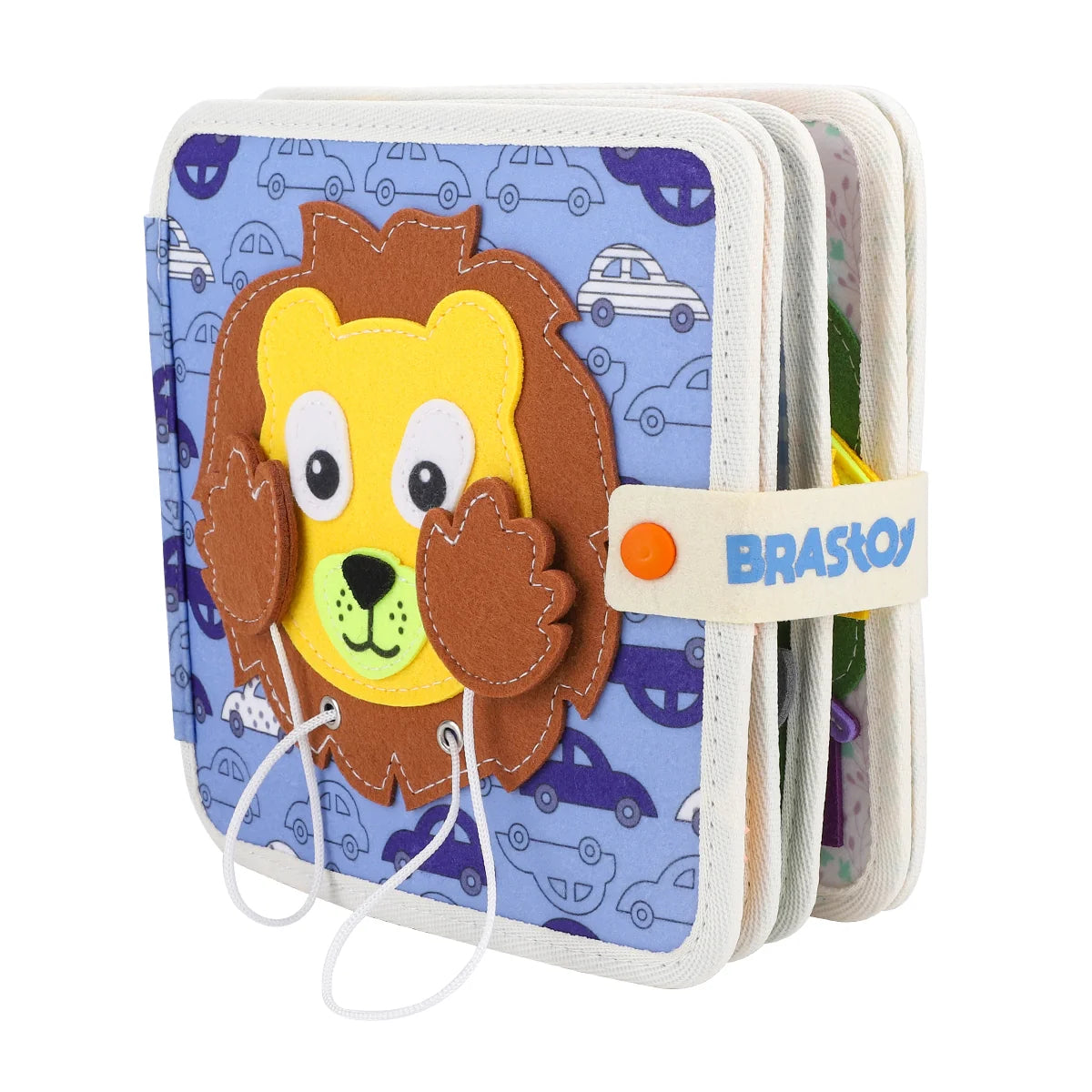 Livro Infantil para Bebê de Tecido Animais Montessori Sensorial Coordenação Atividades Brinquedo Educativo