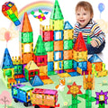 Brinquedo Educativo Infantil Bloco de Montar Magnético 65 ou 130 Peças Coloridas Com Bolsa de Armazenamento Brastoy