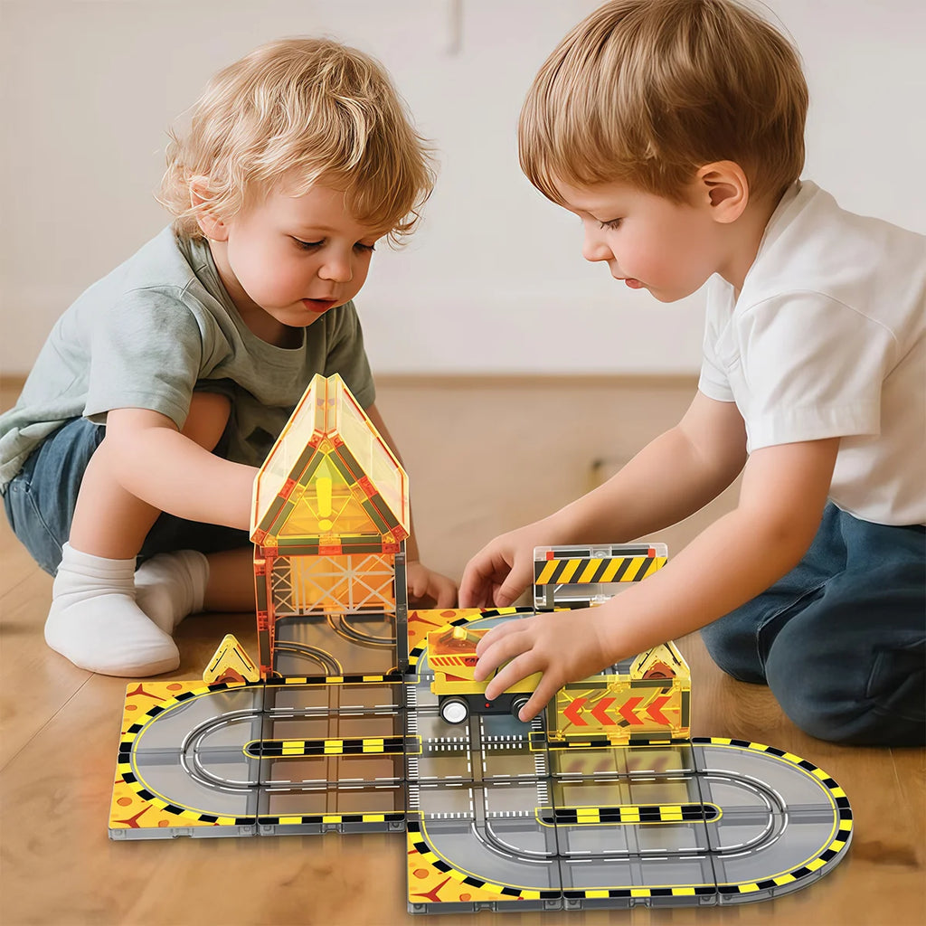 Blocos de Montar Magnéticos 33 Peças Brastoy Brinquedo Educativo Infantil Construção