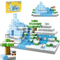 Blocos de Montar Magnéticos 54 Peças Brastoy Brinquedo Educativo Infantil Construção Tema Neve e Gelo