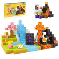 Blocos de Montar Magnéticos 84 Peças Brastoy Brinquedo Educativo Infantil Construção Tema Princesa e Cavaleiro