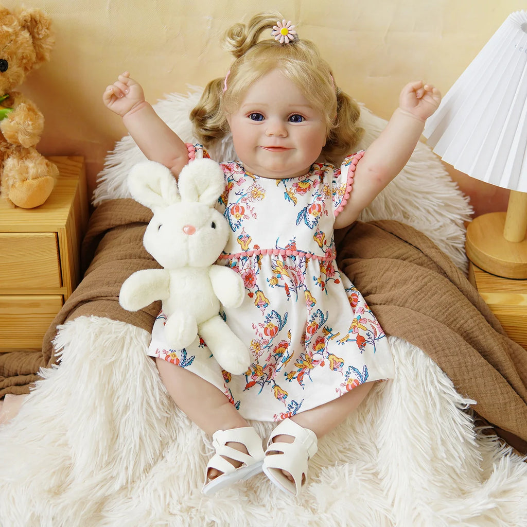 Boneca Bebê Reborn Silicone Realista 48cm Original Kit Acessórios Conjunto Roupa Mamadeira Chupeta Pelúcia Fralda Certidão