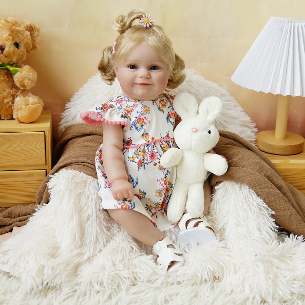 Boneca Bebê Reborn Silicone Realista 48cm Original Kit Acessórios Conjunto Roupa Mamadeira Chupeta Pelúcia Fralda Certidão