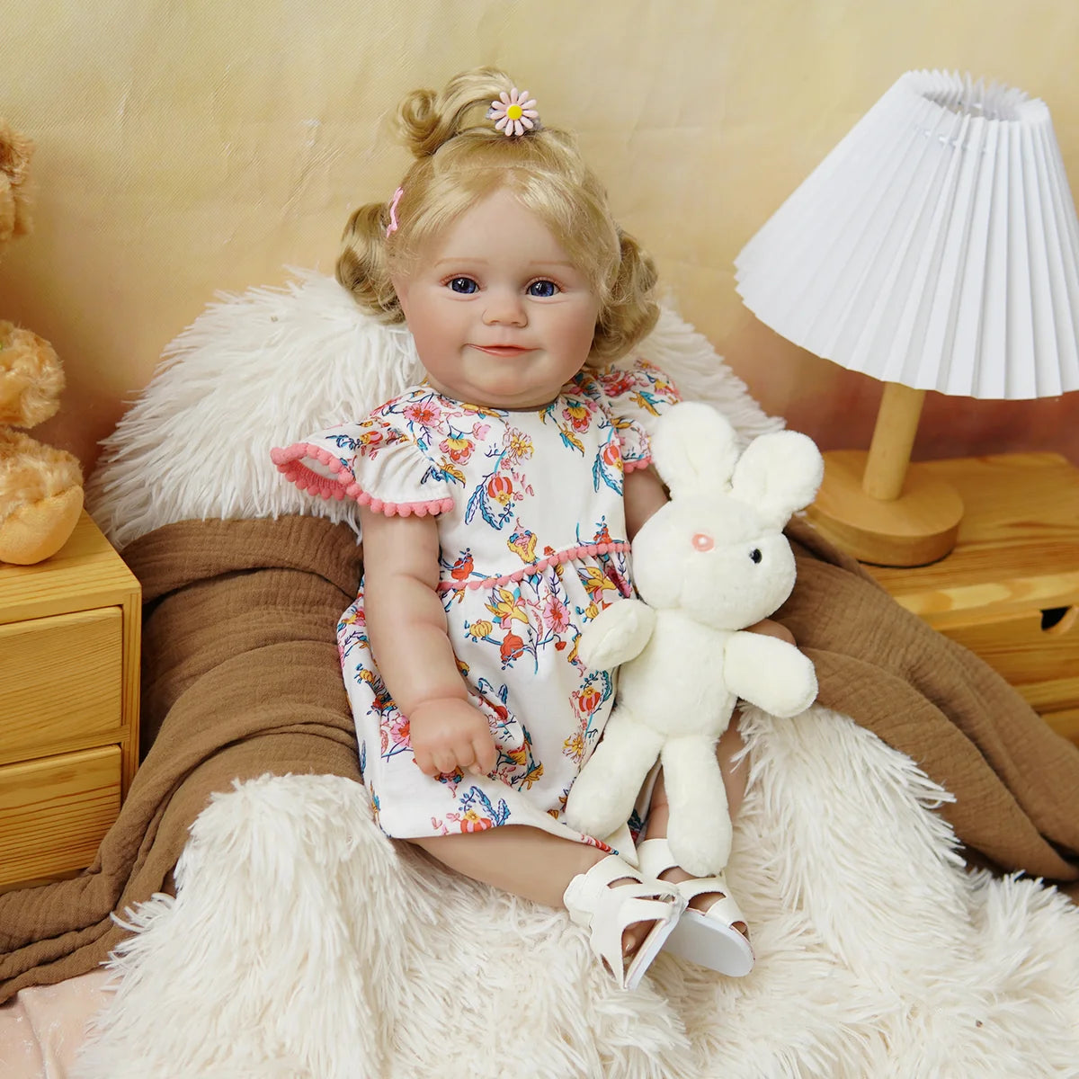 Boneca Bebê Reborn Silicone Realista 48cm Original Kit Acessórios Conjunto Roupa Mamadeira Chupeta Pelúcia Fralda Certidão