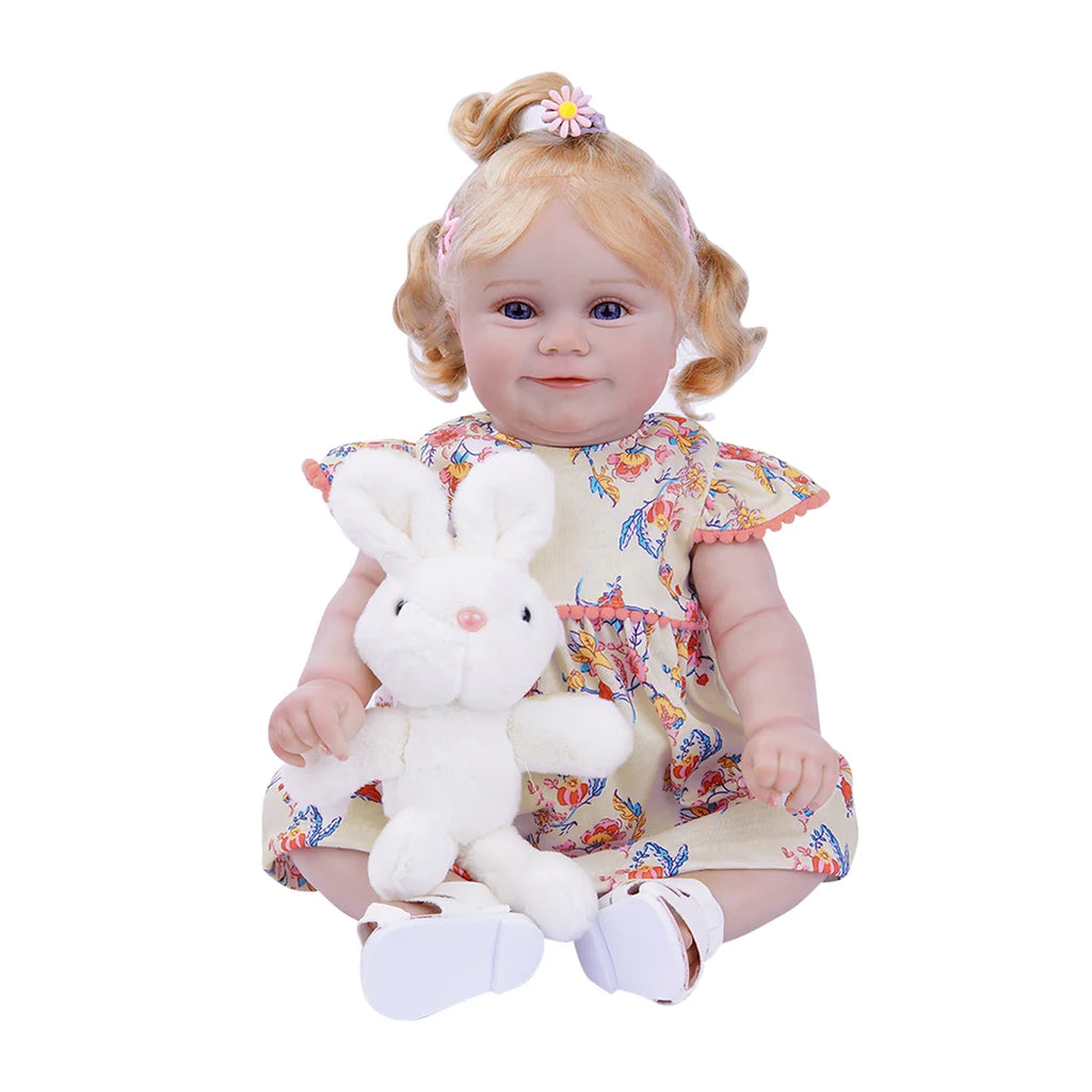 Boneca Bebê Reborn Silicone Realista 48cm Original Kit Acessórios Conjunto Roupa Mamadeira Chupeta Pelúcia Fralda Certidão