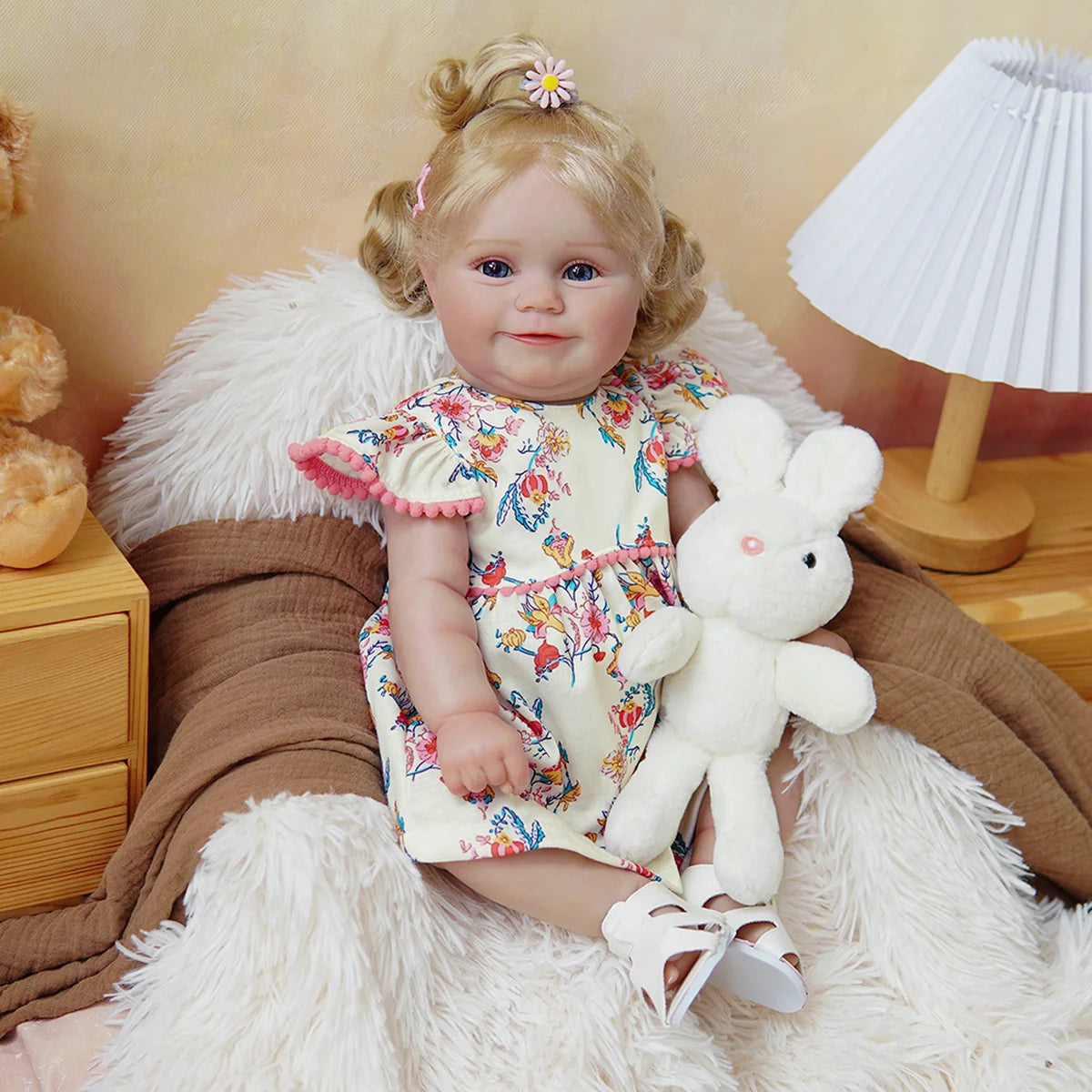Boneca Bebê Reborn Silicone Realista 48cm Original Kit Acessórios Conjunto Roupa Mamadeira Chupeta Pelúcia Fralda Certidão