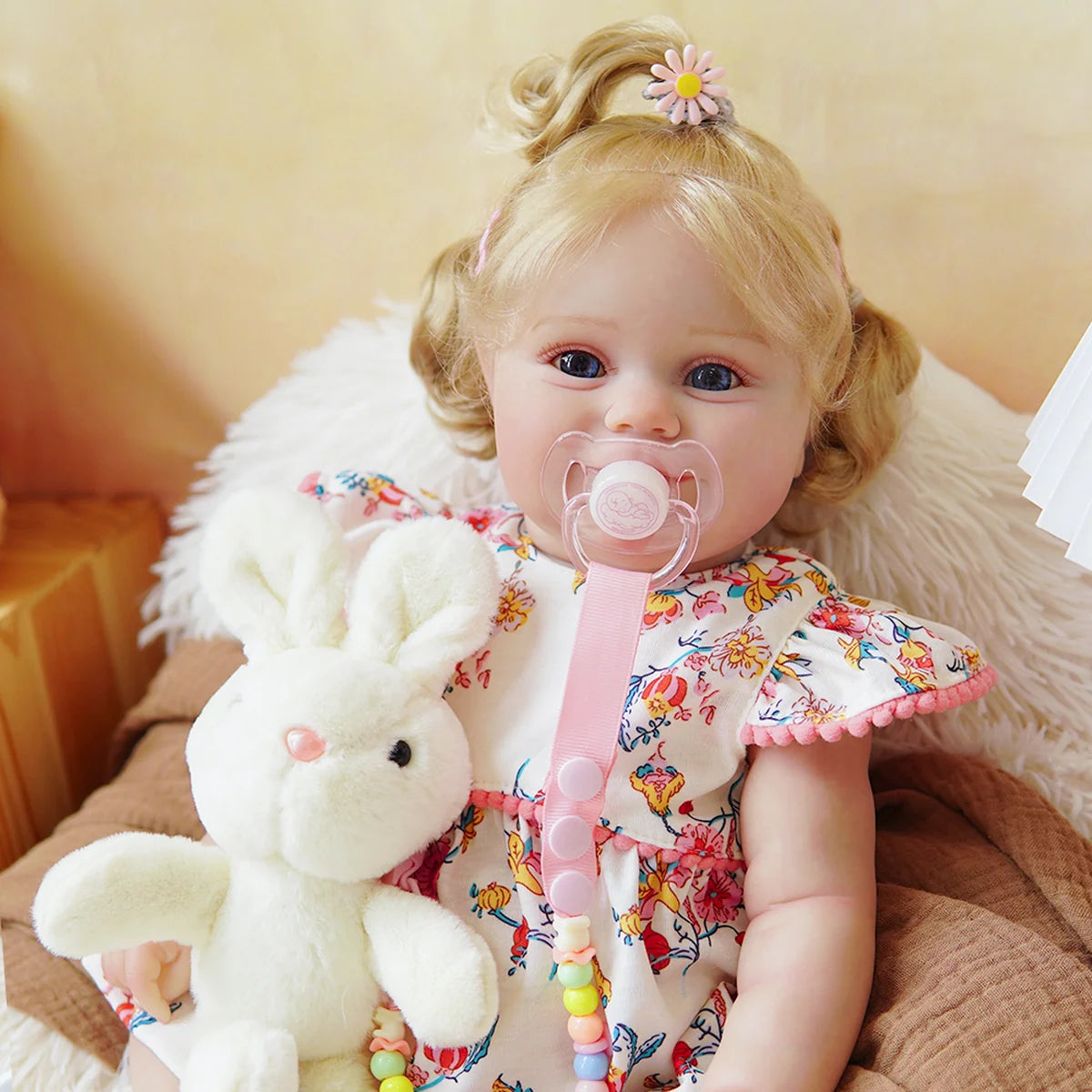 Boneca Bebê Reborn Silicone Realista 48cm Original Kit Acessórios Conjunto Roupa Mamadeira Chupeta Pelúcia Fralda Certidão