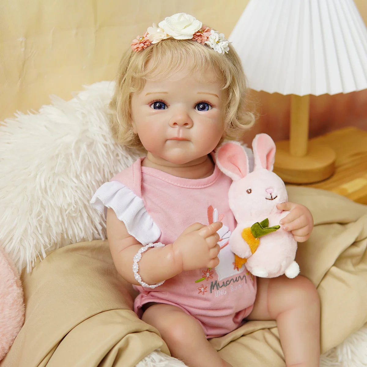 Boneca Bebê Reborn Silicone Realista 48cm Original Kit Acessórios Conjunto Roupa Mamadeira Chupeta Pelúcia Fralda Certidão