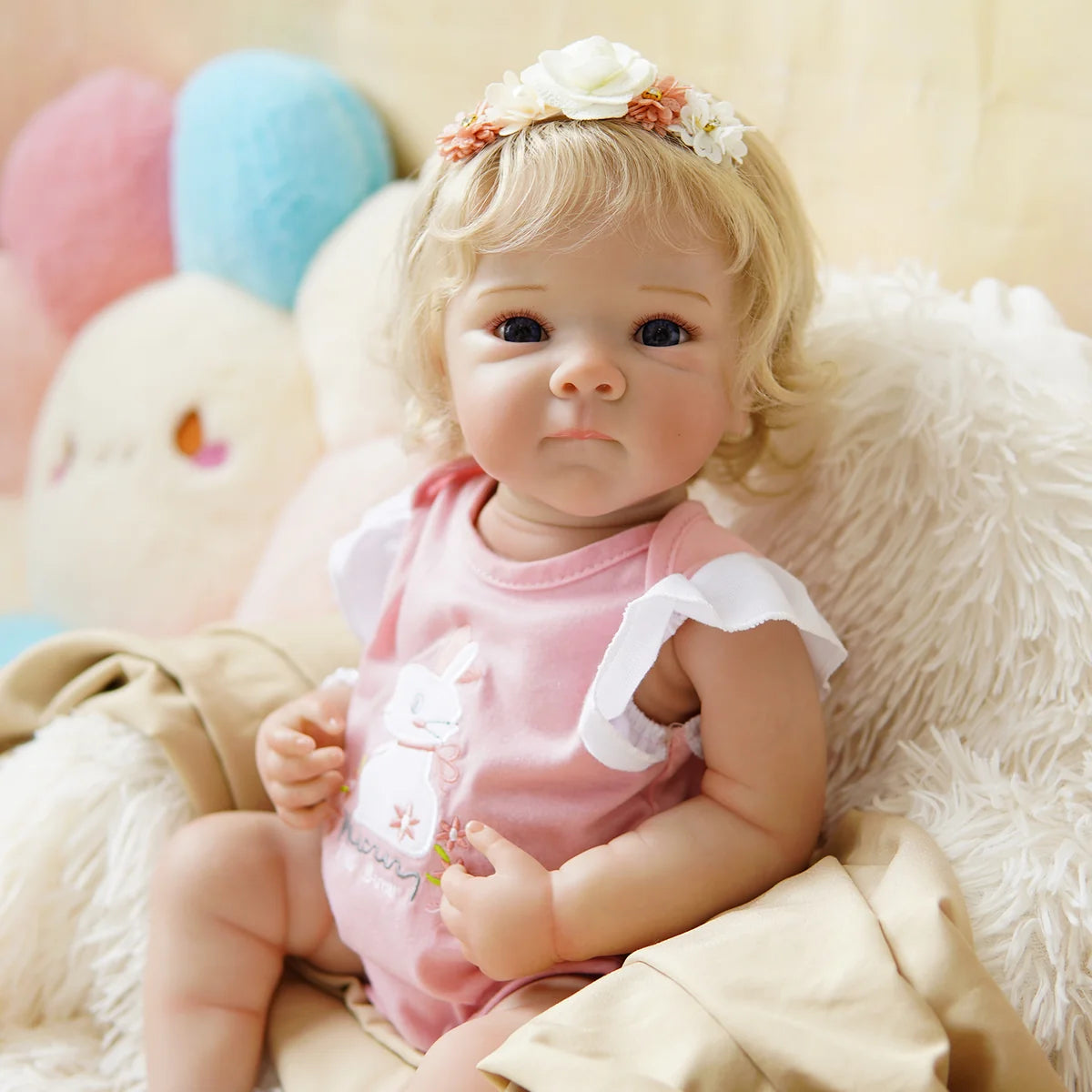 Boneca Bebê Reborn Silicone Realista 48cm Original Kit Acessórios Conjunto Roupa Mamadeira Chupeta Pelúcia Fralda Certidão
