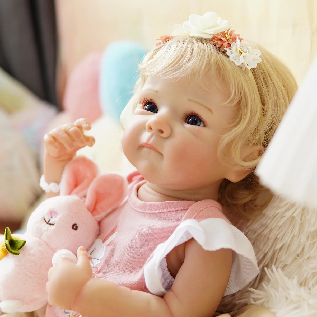 Boneca Bebê Reborn Silicone Realista 48cm Original Kit Acessórios Conjunto Roupa Mamadeira Chupeta Pelúcia Fralda Certidão