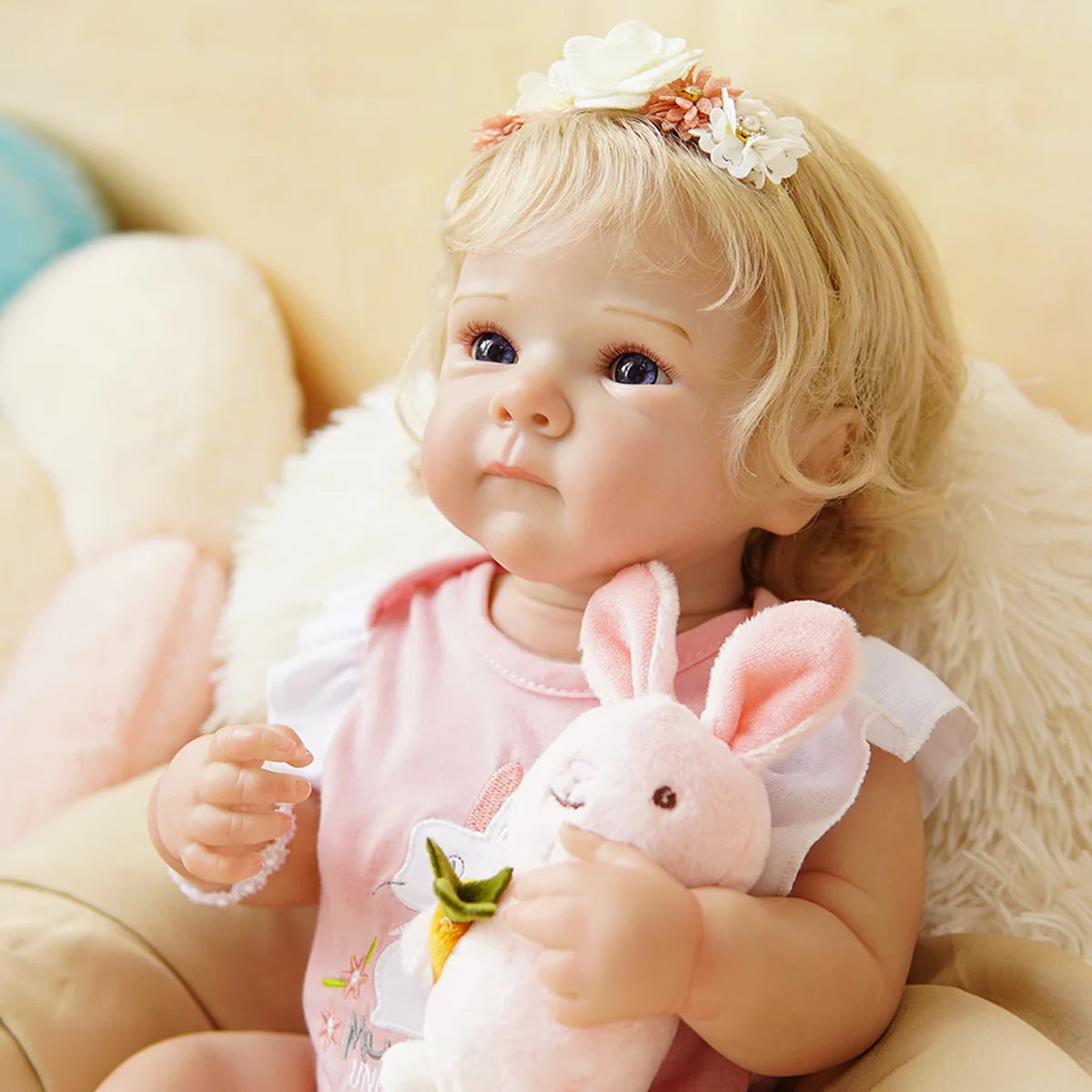 Boneca Bebê Reborn Silicone Realista 48cm Original Kit Acessórios Conjunto Roupa Mamadeira Chupeta Pelúcia Fralda Certidão