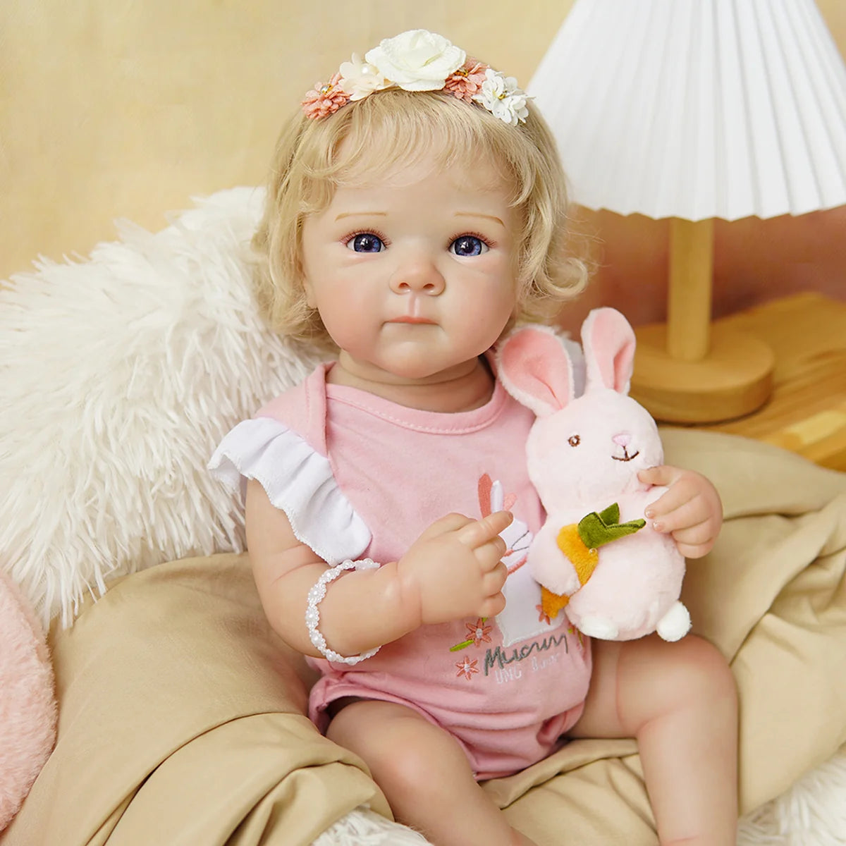 Boneca Bebê Reborn Silicone Realista 48cm Original Kit Acessórios Conjunto Roupa Mamadeira Chupeta Pelúcia Fralda Certidão