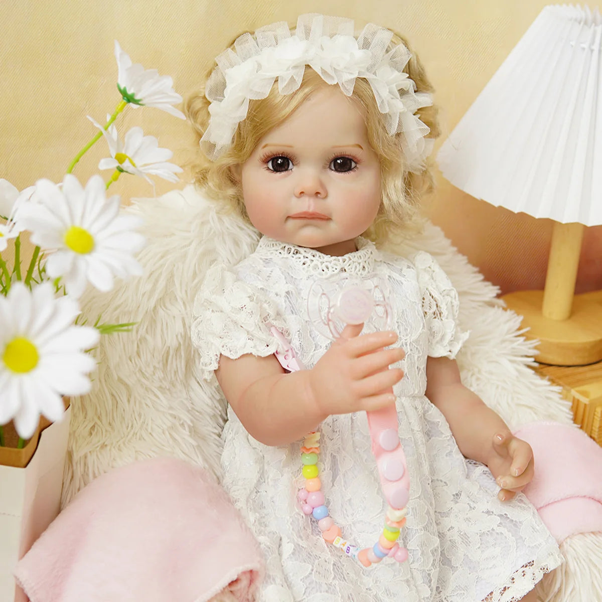Boneca Bebê Reborn Realista 55cm Original Kit Acessórios Conjunto Roupa Mamadeira Chupeta Pelúcia Fralda Certidão